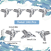 SUNNYCLUE 100PCS Tibetan Style Alloy Hummingbird Charms Pendants TIBEP-SC0002-63-2