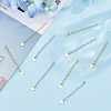 40Pcs 2 Colors Rack Plating Brass Curb Chain Extender KK-DC0004-27-4
