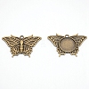Alloy Pendant Cabochons Settings LS-PALLOY-WH0079-90AB-RS-1