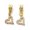 Rack Plating Brass Micro Pave Cubic Zirconia Charms KK-S398-09A-1