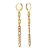 304 Stainless Steel Chain Dangle Leverback Earrings EJEW-JE04731-2