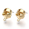Iron Stud Earring Findings X-IFIN-T014-15G-NR-1