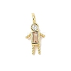 Brass Micro Pave Cubic Zirconia Pendants ZIRC-I356-17G-A04-1