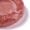 Resin with Natural Rose Quartz Chip Stones Ashtray DJEW-F015-06H-2
