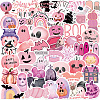 Halloween 50Pcs PVC Adhesive Waterproof Stickers Self-Adhesive Stickers PW-WGE8137-01-1