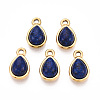 Dyed Natural Lapis Lazuli Teardrop Charms STAS-N109-209B-G-1