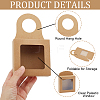 80Pcs Square Paper Wine Bottle Hanging Boxes CON-GO0001-18-3