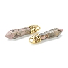 Bullet Natural Rhodonite Pointed Pendants G-E332-C42-G-3