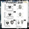 8Pcs 4 Styles Halloween Alloy Lapel Pin Backs for Backpack Clothes JEWB-NB0001-33-2