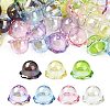 35Pcs 7 Colors UV Plating Acrylic Bead Caps OACR-CJ0002-36-1