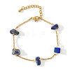 Elegant Natural Lapis Lazuli Chip Link Bracelets WY5144-4-1