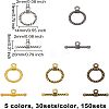 Tibetan Style Toggle Clasps TIBE-FH0001-06-NR-2