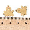 304 Stainless Steel with Rhinestone Pendants STAS-Z139-01G-3