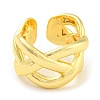 Rack Plating Brass Criss Cross Open Cuff Rings X-RJEW-Q784-10G-2