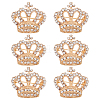 6Pcs Crystal Rhinestone Crown Brooch JEWB-PH0001-53-1