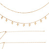 1Pc Alloy Double Layer Cross Charm Waist Chains AJEW-TA0002-20-3