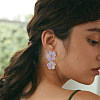 1 Pair Alloy Raffia Grass Stud Earrings EJEW-SP0001-19B-6
