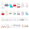 5 Styles Iron Resin Dangle Earring Sets EJEW-UN0002-80-1