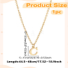 304 Stainless Steel Letter Pendant Necklaces NJEW-LP0001-53C-G-2