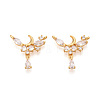 Brass Micro Pave Cubic Zirconia Pendants KK-N263-46G-1