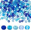 SUNNYCLUE 1000Pcs 5 Colors Opaque & Transparent Plastic Beads KY-SC0001-91B-1