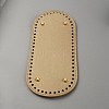 Oval PU Leather Knitting Crochet Bags Nail Bottom Shaper Pad PURS-WH0001-63A-2