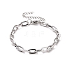 Non-Tarnish 304 Stainless Steel Cable Chain Bracelet for Men Women LS-BJEW-E031-05B-P-1