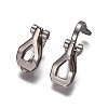 Brass Clip-on Earring Findings KK-F785-01P-2