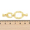 Brass Micro Pave Cubic Zirconia Fold Over Clasps KK-M311-23G-3