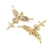 Brass Micro Pave Colorful Cubic Zirconia Pendants CU-CBA03AF-13G-2