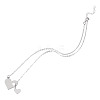 1Pc 302 Stainless Steel Heart Puzzle Pendant Cable Chain Lariat Y Necklaces for Women NJEW-TADJ0001-01P-3