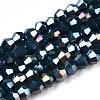 Opaque Solid Color Electroplate Glass Beads Strands LS-EGLA-A039-P2mm-B09-1