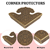 8Pcs Triangle Brass Corner Protectors FIND-DR0001-53-4