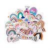 Cartoon Rainbow Paper Stickers Set X-DIY-M031-45-1