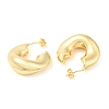 Brass Twist Donut Stud Earrings EJEW-K251-06G-2