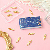 10Pcs Rack Plating Brass Fold Over Clasps KK-SC0006-67G-7