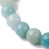 Natural Flower Amazonite & Synthetic Turquoise Dolphin Beaded Stretch Bracelets BJEW-JB09826-03-4