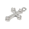 Brass Micro Pave Clear Cubic Zirconia Pendants LS-KK-L238-13P-2