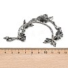 316 Surgical Stainless Flower Cuff Earrings LS-EJEW-C160-05A-3