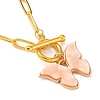 Butterfly Alloy Cellulose Acetate (Resin) Pendant Necklaces NJEW-JN02950-01-2