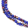 Electroplate Glass Beads Stradns EGLA-H114-02B-12-2