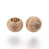 Ion Plating(IP) 304 Stainless Steel Textured Spacer Beads STAS-P108-04RG-2