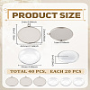DIY Flat Round Pendant Making Kits DIY-LP0005-13C-P-2