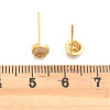 Flat Round Brass Micro Pave Clear Cubic Zirconia Stud Earrings EJEW-H162-05G-5