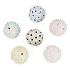 6Pcs 6 Colors Handmade Polymer Clay Rhinestone with Resin Daisy Flower CLAY-TA0001-97-3