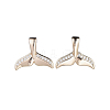 Brass Cubic Zirconia Stud Earrings EJEW-JE03397-01-1