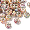Transparent Resin Rondelle European Beads RESI-S023-11-1
