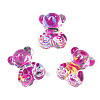 Spray Painted Transparent Acrylic Cabochons TACR-N006-71C-1