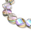 Transparent Electroplate Glass Beads Strands EGLA-E030-01G-01-3