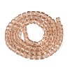 Transparent Glass Beads Strands GLAA-R041-8x8mm-A05-2